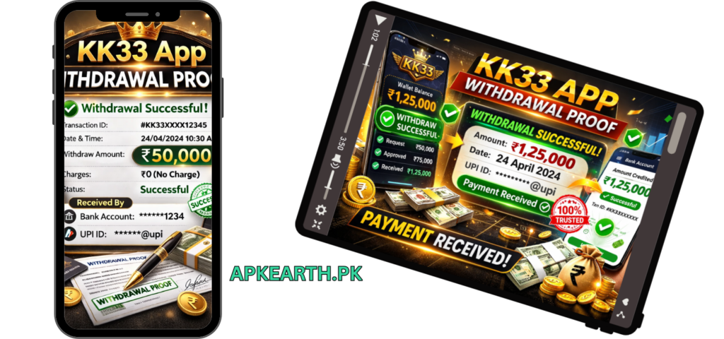 KK33 App Withdrawal Prove