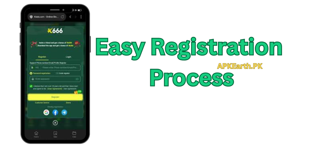 K666 Easy Registration Process